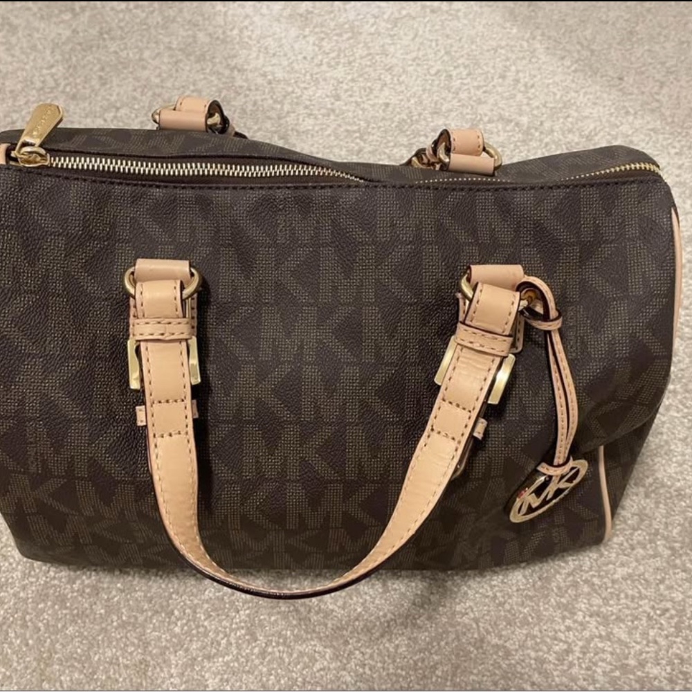 Michael Kors Satchel Brown and Tan Elegance - Picture 2 of 6